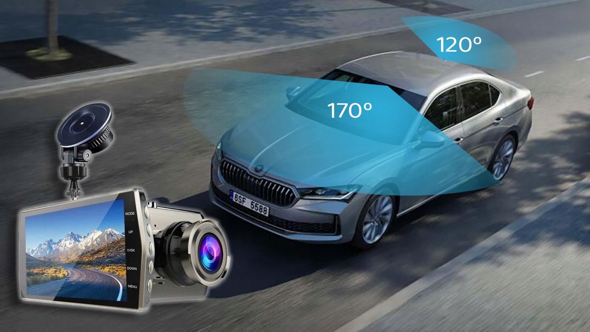 KAMERA DO SAMOCHODU REJESTRATOR JAZDY PRZÓD i TYŁ WIDEO REJESTRATOR Menu PL Stan opakowania oryginalne