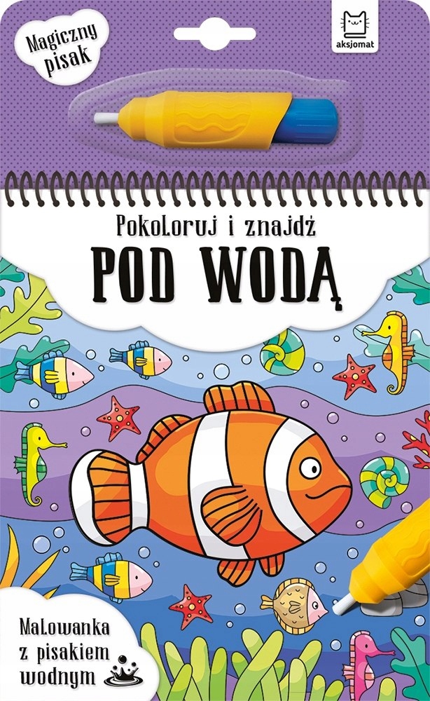 

Pokoloruj i znajdź pod Wodą Malowanka Wodna +Pisak
