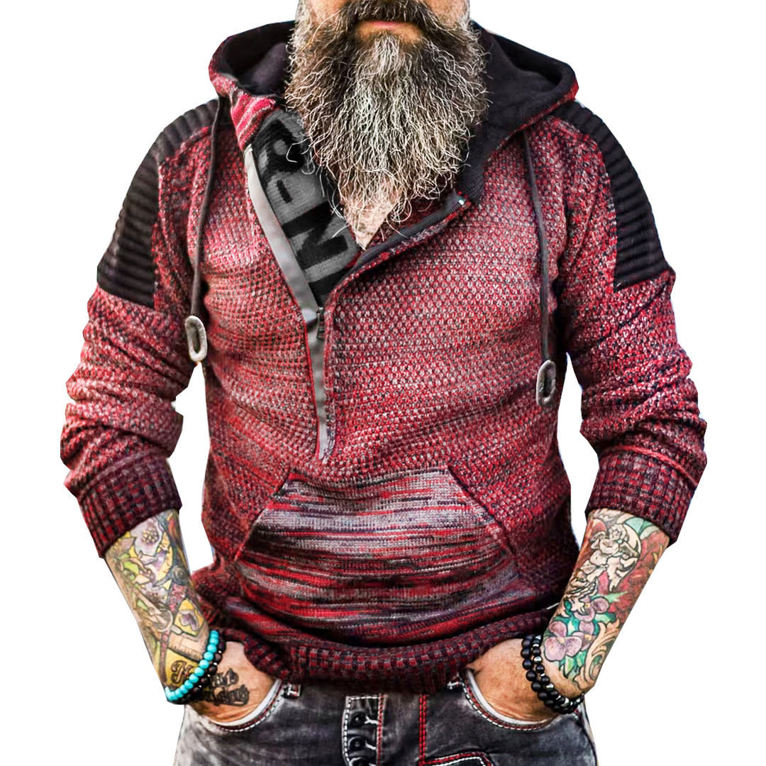 Pánský Mikina S Klokaní Kapsou melanž silně šedý