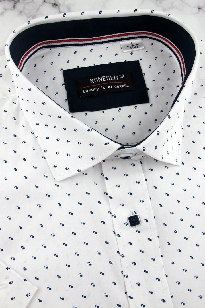 Duża Koszula Męska Elegancka Duże rozmiary P164 Rozmiar 6XL