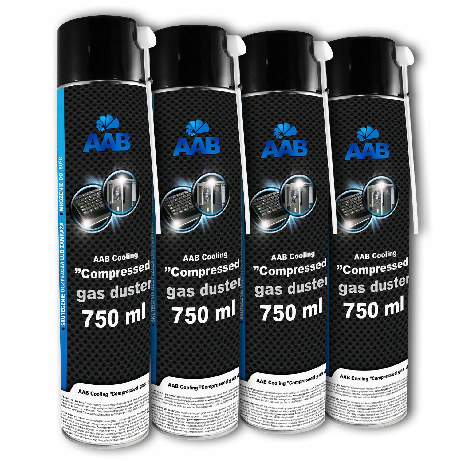 

4x Aab Cooling Sprężone Powietrze 750ml 8x Rurka