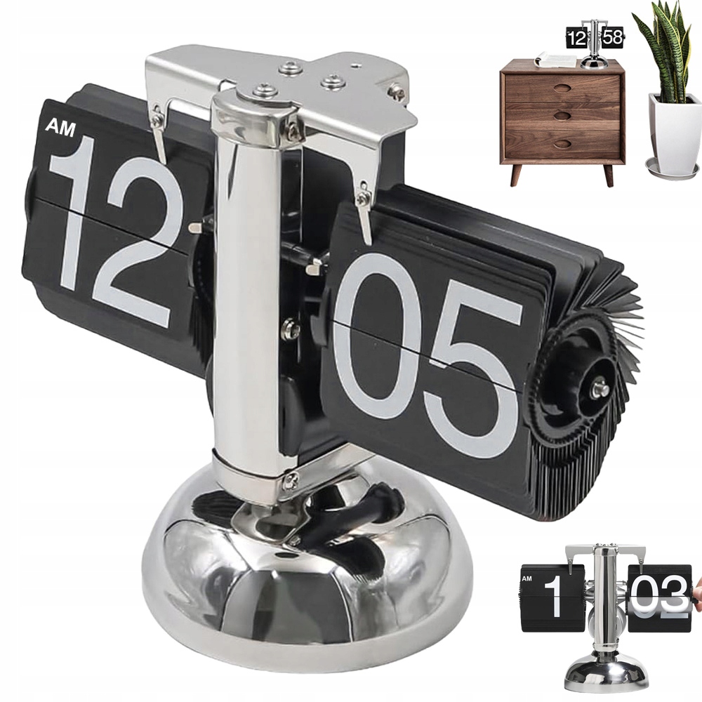 Hodiny Flip Retro Klasický Design Abs Pro Pokoj Obývací Pokoj Ložnice Kancelář