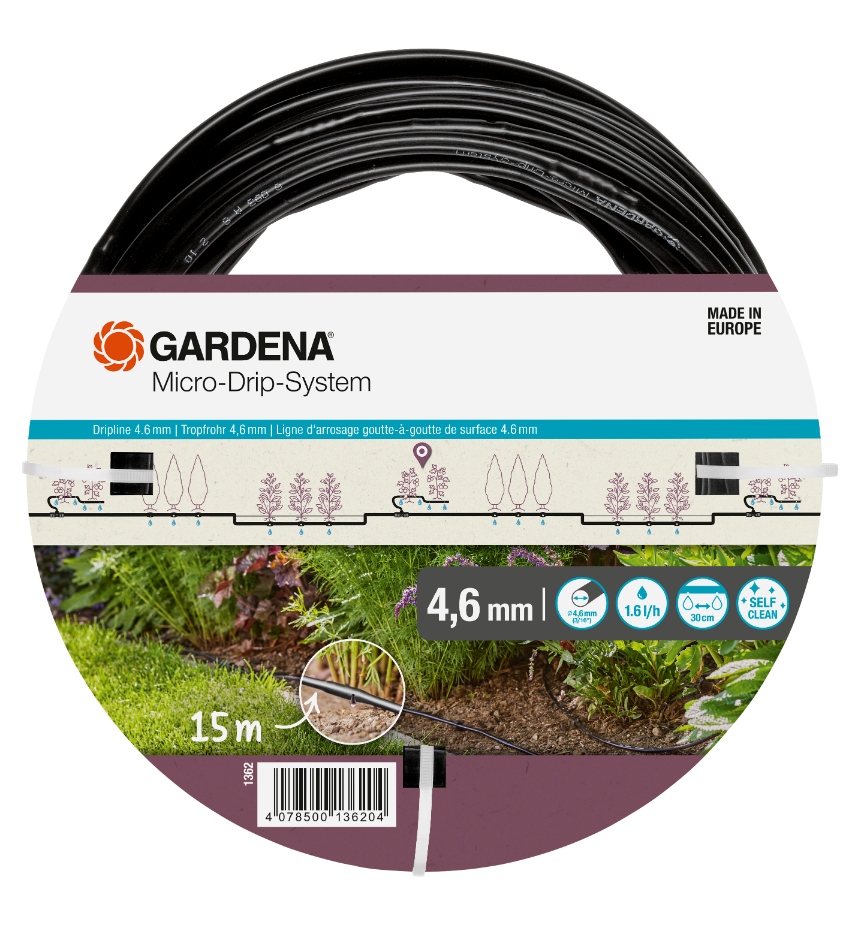 Nadzemní kapková závlaha 4,6 mm (3/16") 15 M Gardena 01362-20