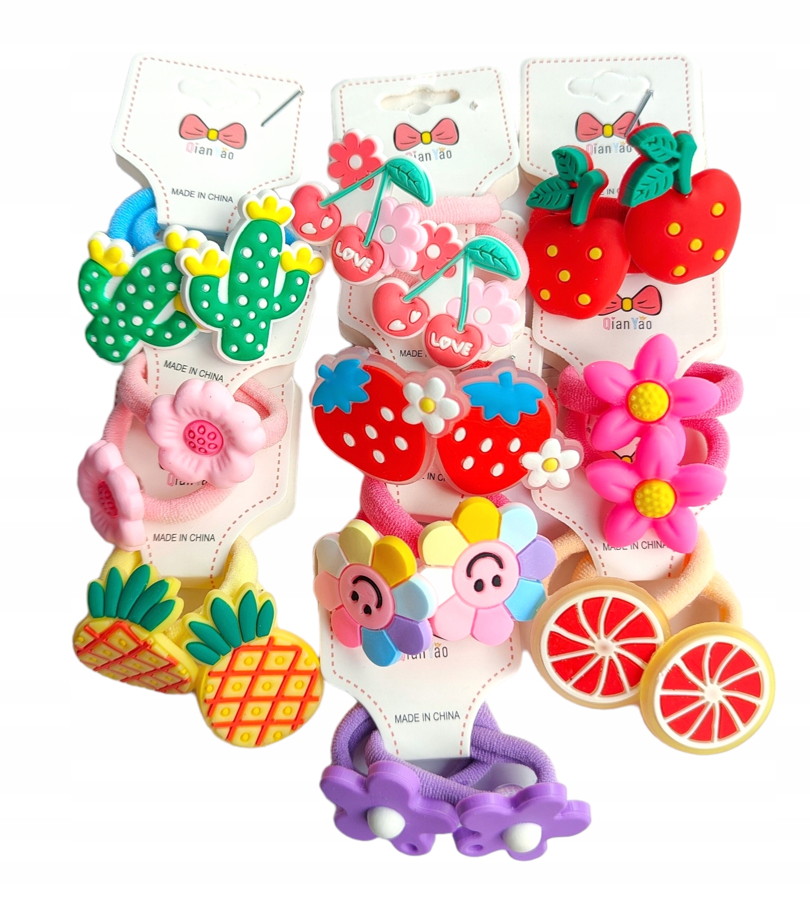 GUMKI DO WŁOSÓW DLA DZIECKA DZIEWCZYNKI KOLOROWY ZESTAW GUMEK 10 PAR