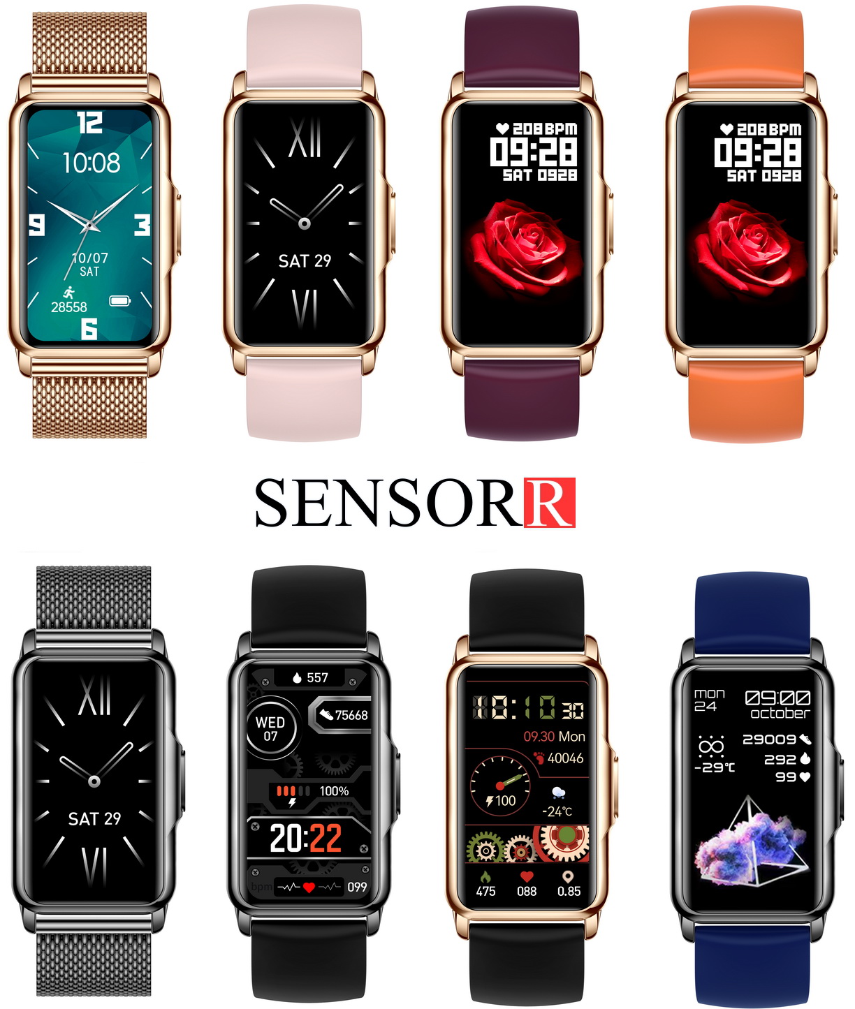 ZEGAREK DAMSKI SMARTWATCH KROKOMIERZ PULSOMETR CIŚNIENIOMIERZ POLSKIE MENU Kod producenta 67815405