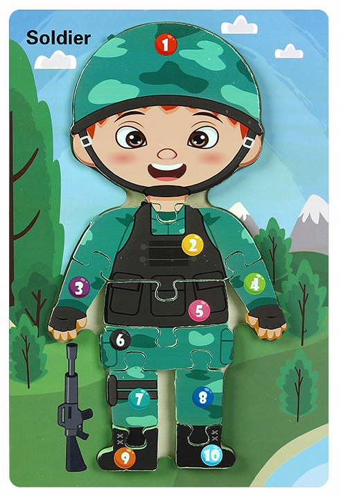 

Układanka Drewniana Puzzle Dla Dzieci Montessori