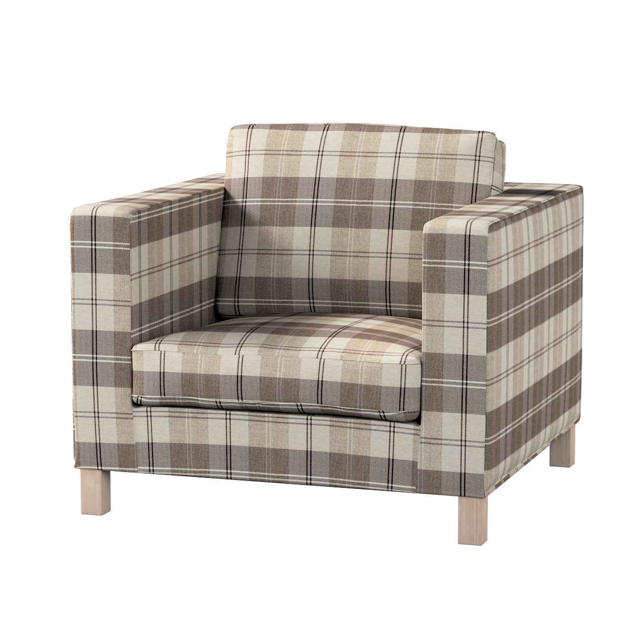 Dekoria potah na křeslo Karlanda Ikea hnědý
