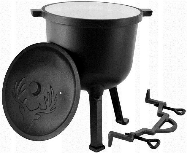 Kociołek myśliwski żeliwny 8L EMALIOWANY ZILNER