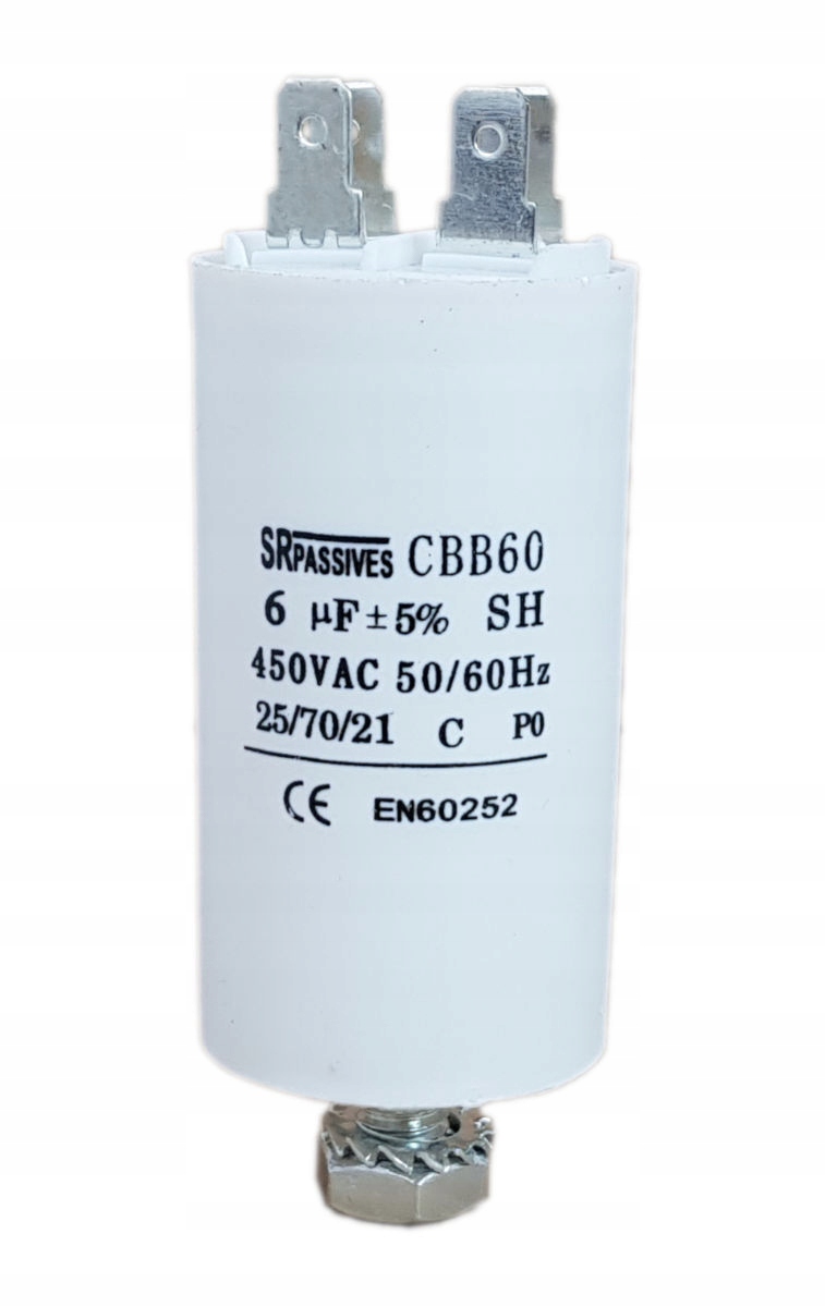 

Kondensator silnika CBB60 6uF 450V SRPassives