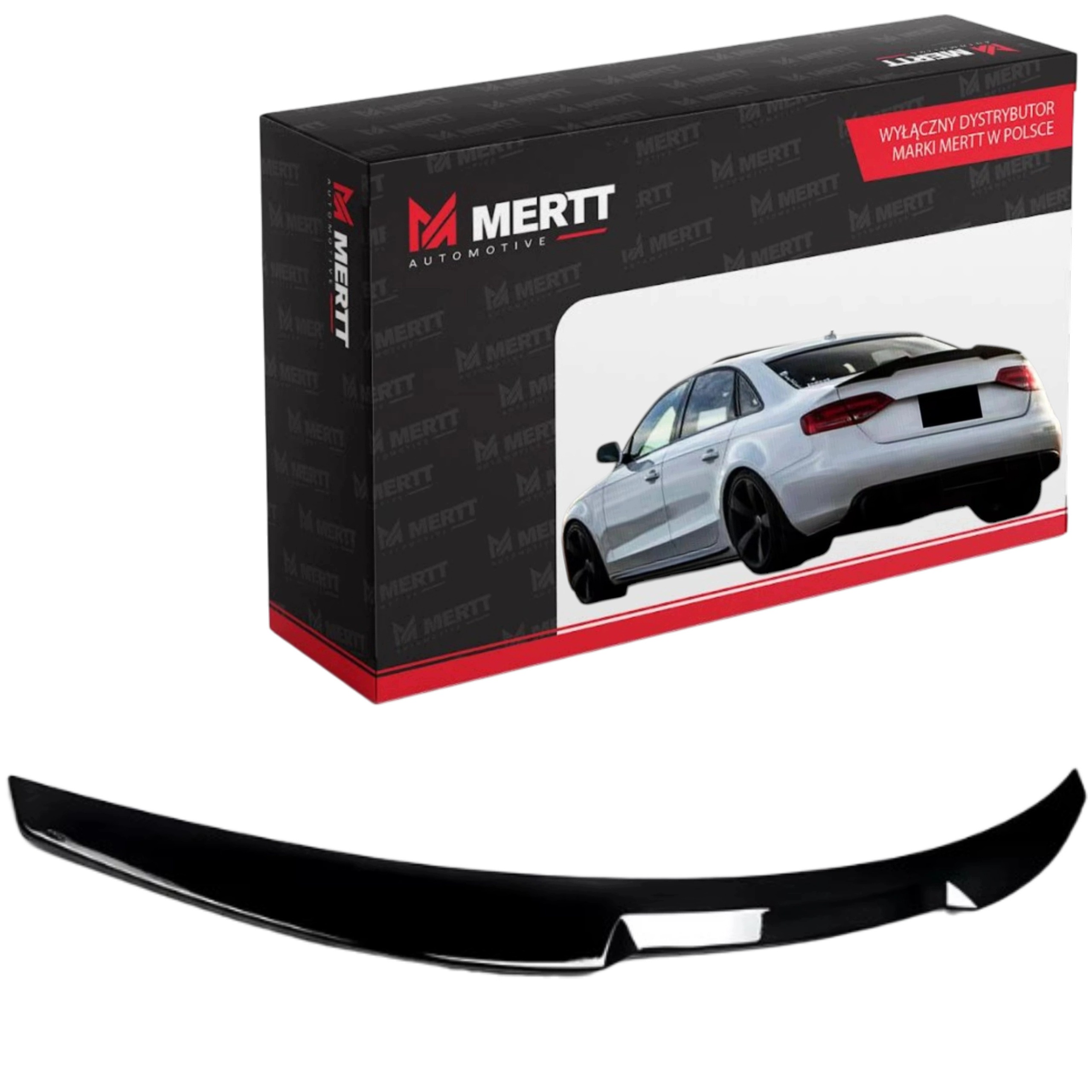 Audi A4 S4 B8 2008-2012 Spoiler – nástavec Zadní M4 look Černý Lesk