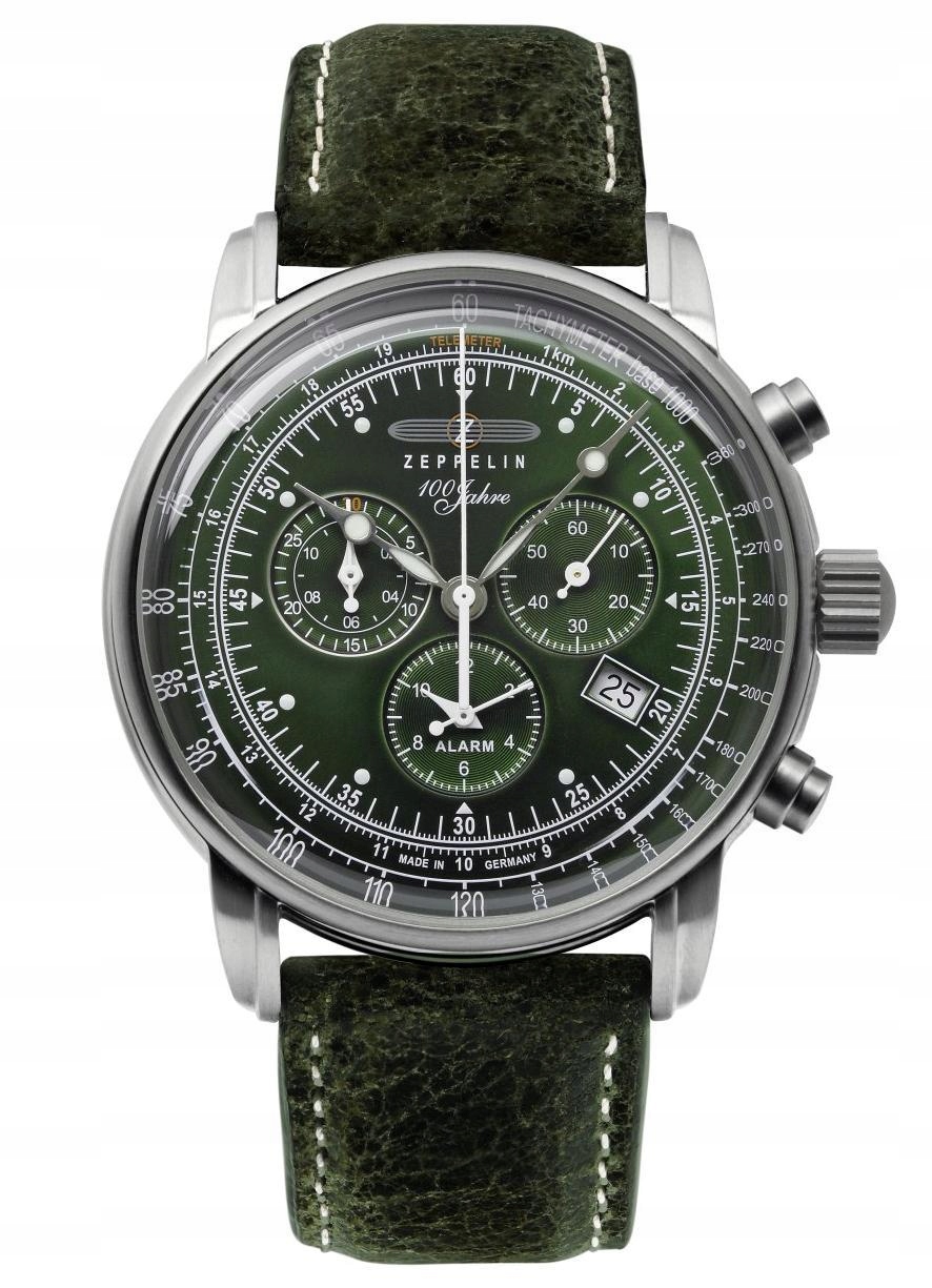 Nové originální pánské hodinky Zeppelin 100 Jahre 8680-4 Quarz Chronograf