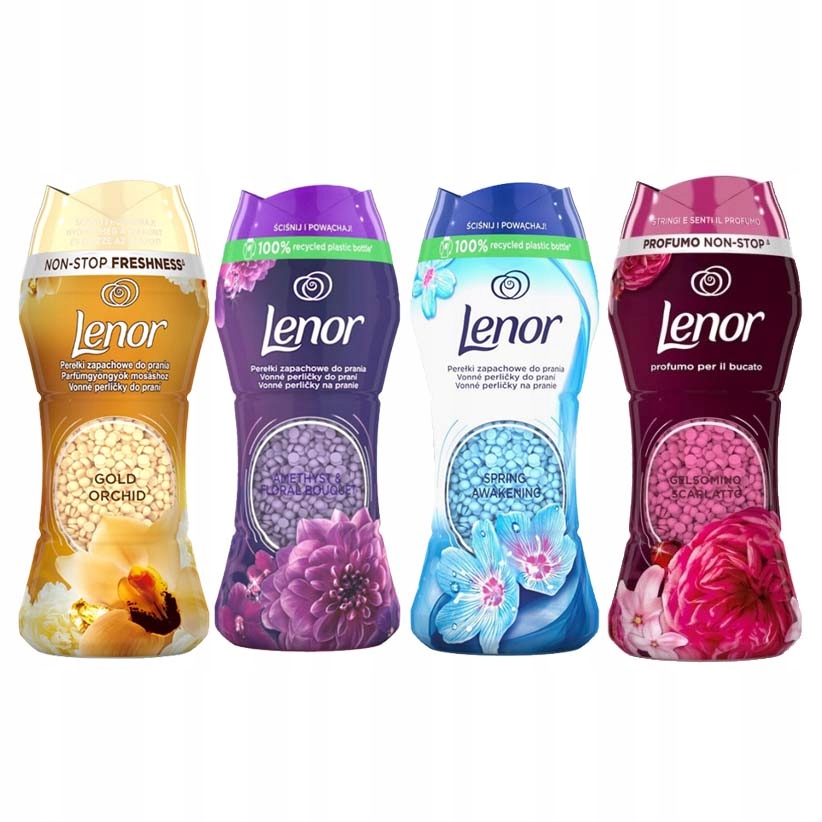 Levně Sada 4x Lenor Italské perličky křišťály s vůní na praní MIX 4x195 g