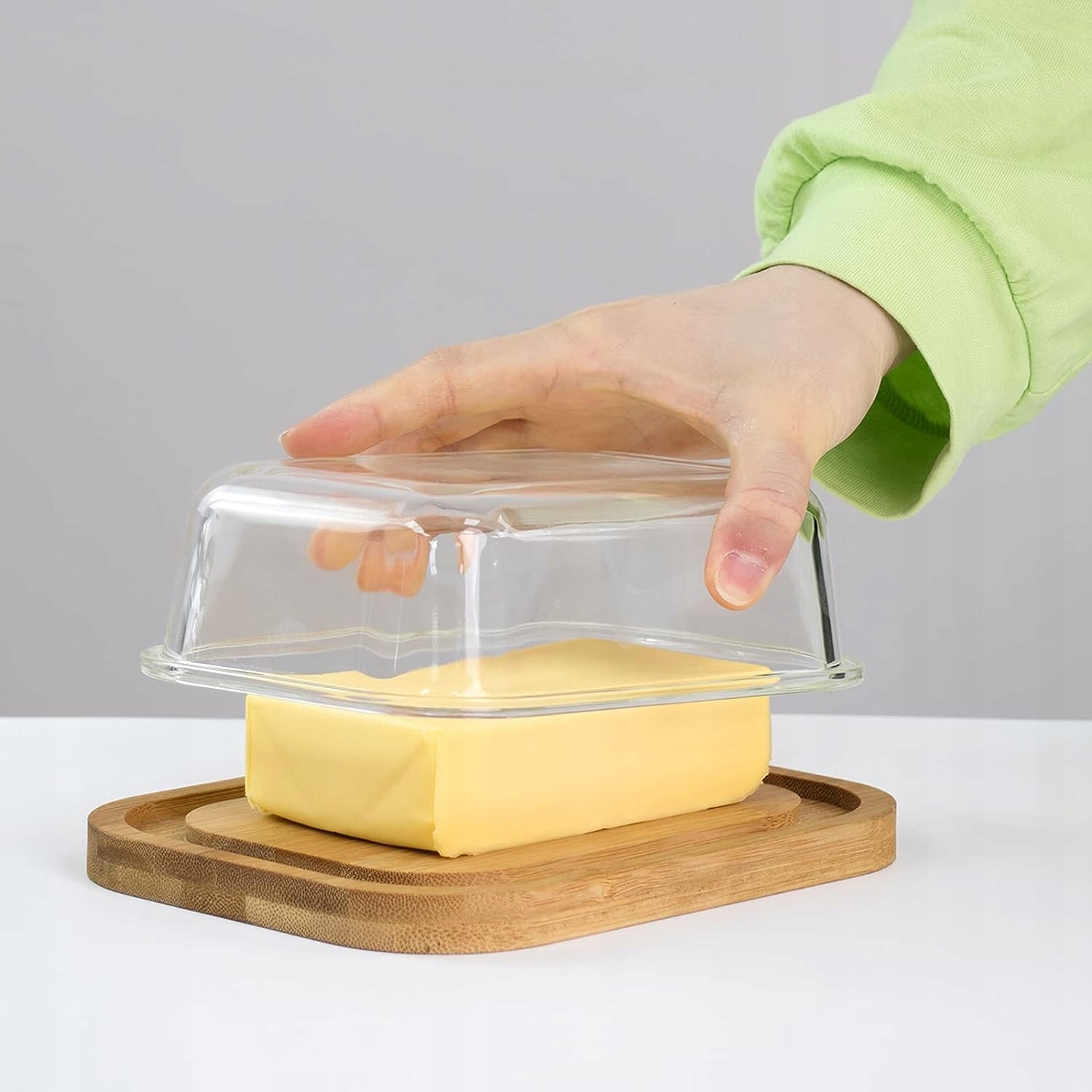 Maselniczka nozyk Maselniczka bambusowa z pokrywa Linia 1