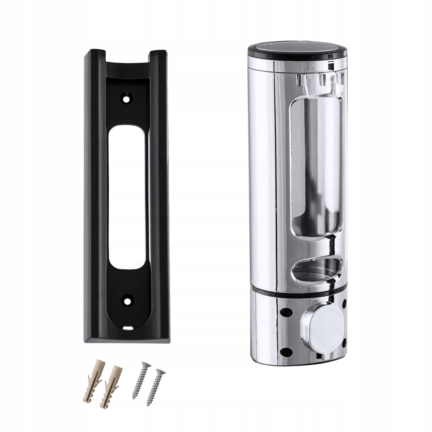 DOZOWNIK ŁAZIENKOWY DO PŁYNU DO MYDŁA SZAMPONU ŚCIENNY CHROM 400 ml Kod producenta DOZŚ-ch