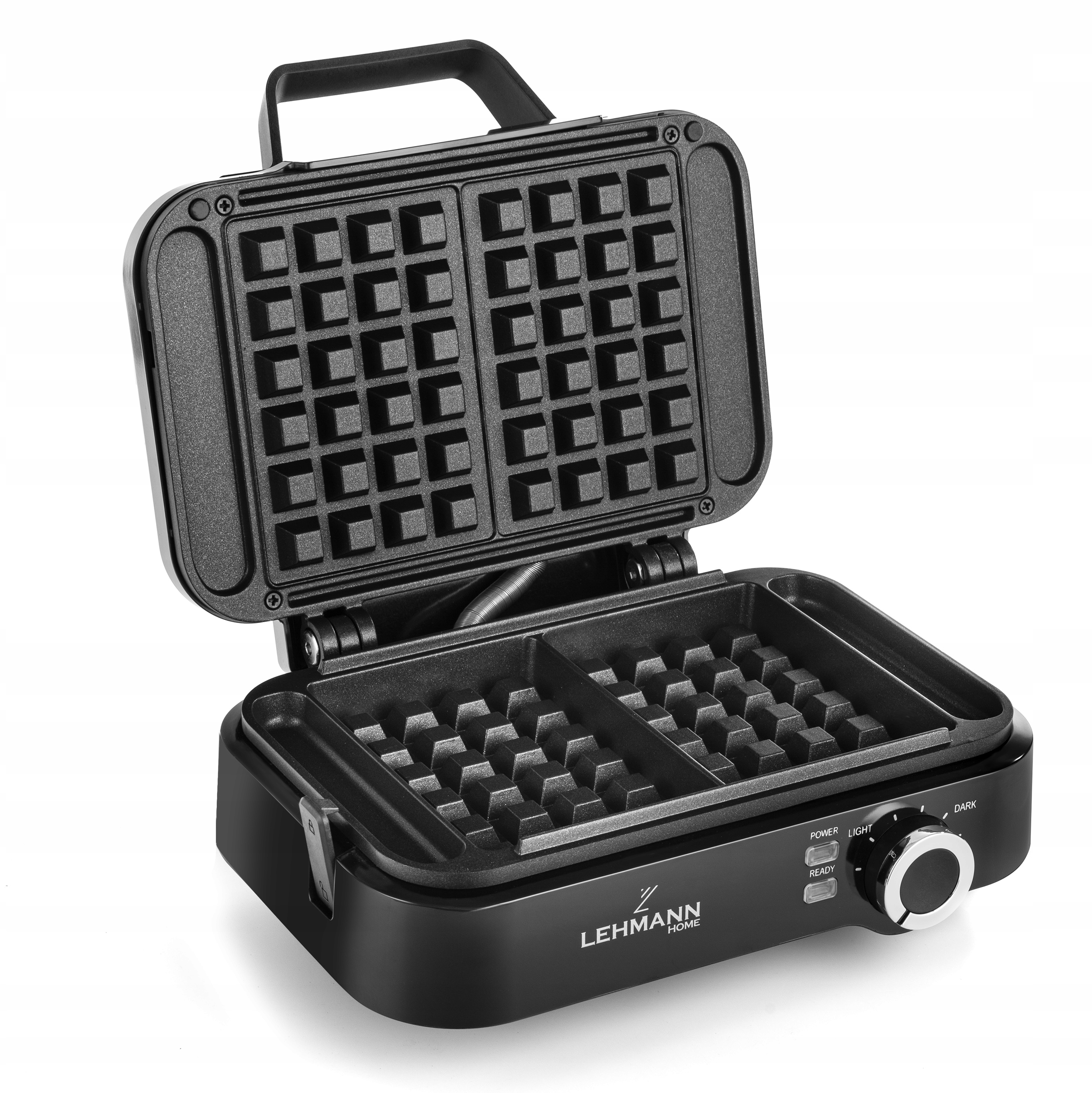 GOFROWNICA 2000W NA 2 DUŻE GOFRY EKSKLUZYWNA REGULACJA TEMPERATURY 240st. C Głębokość produktu 21.8 cm