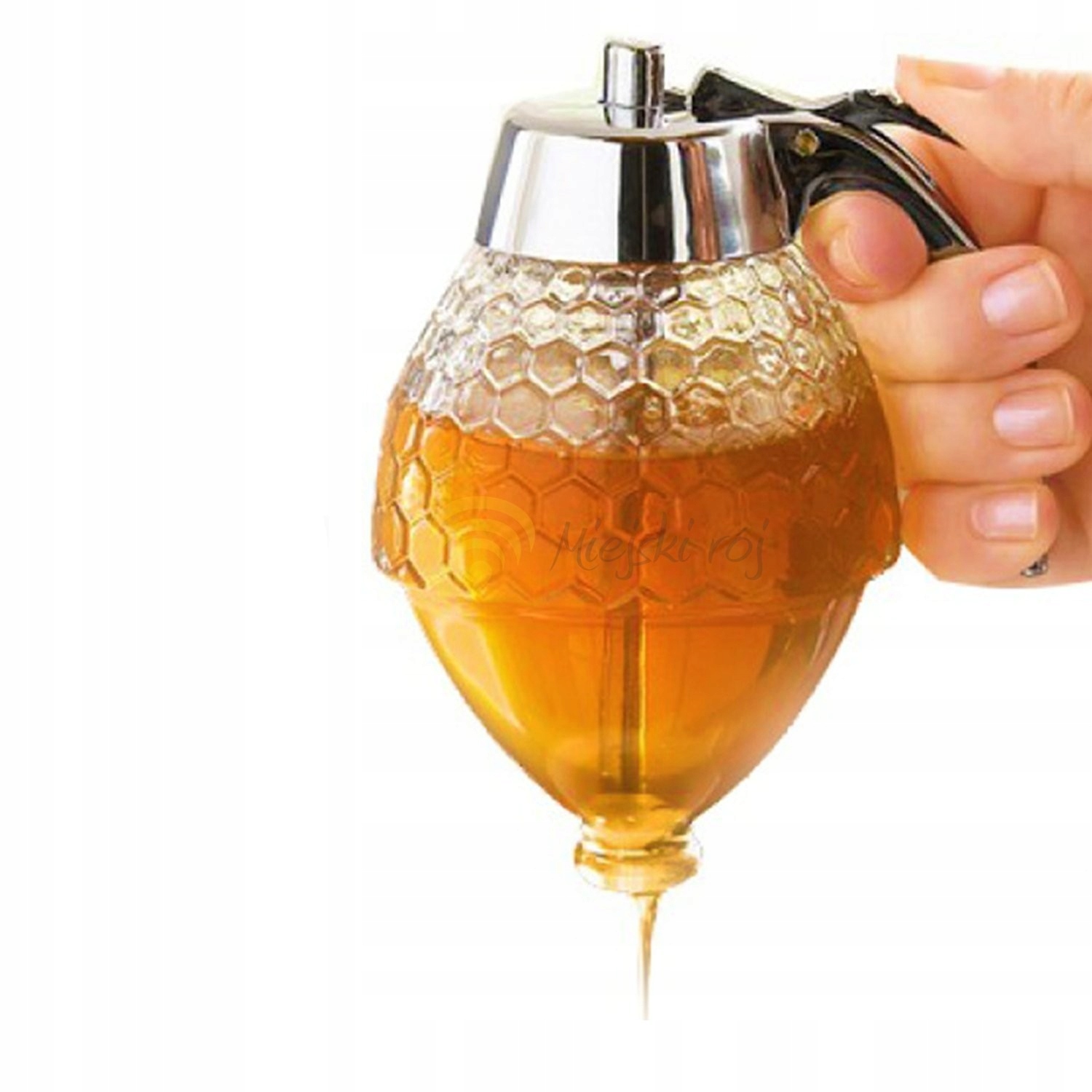 

Dozownik do miodu, syropu szkło akrylowe 250ml