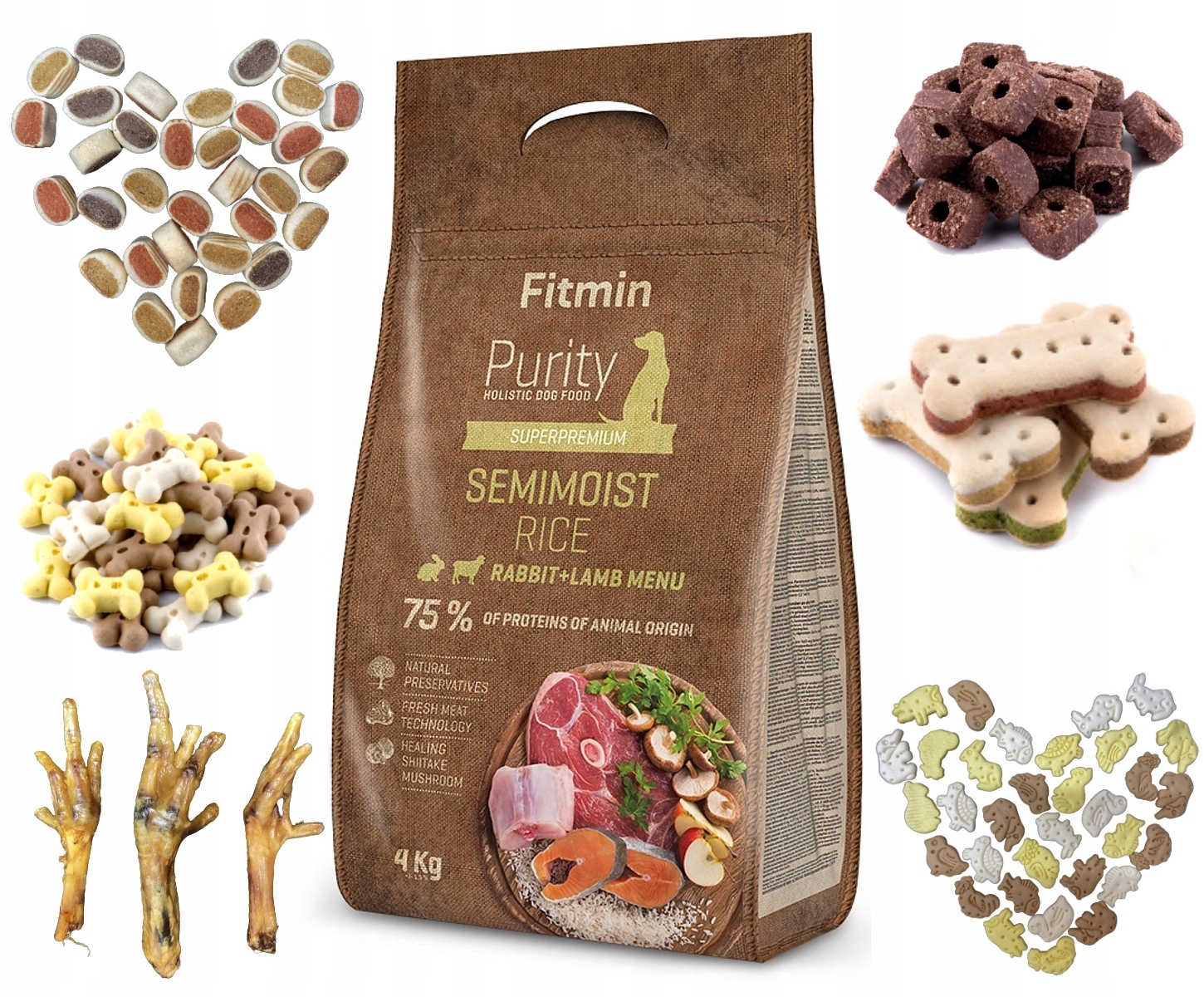 Fitmin Purity semimoist rabbit lamb rice 4kg +101g