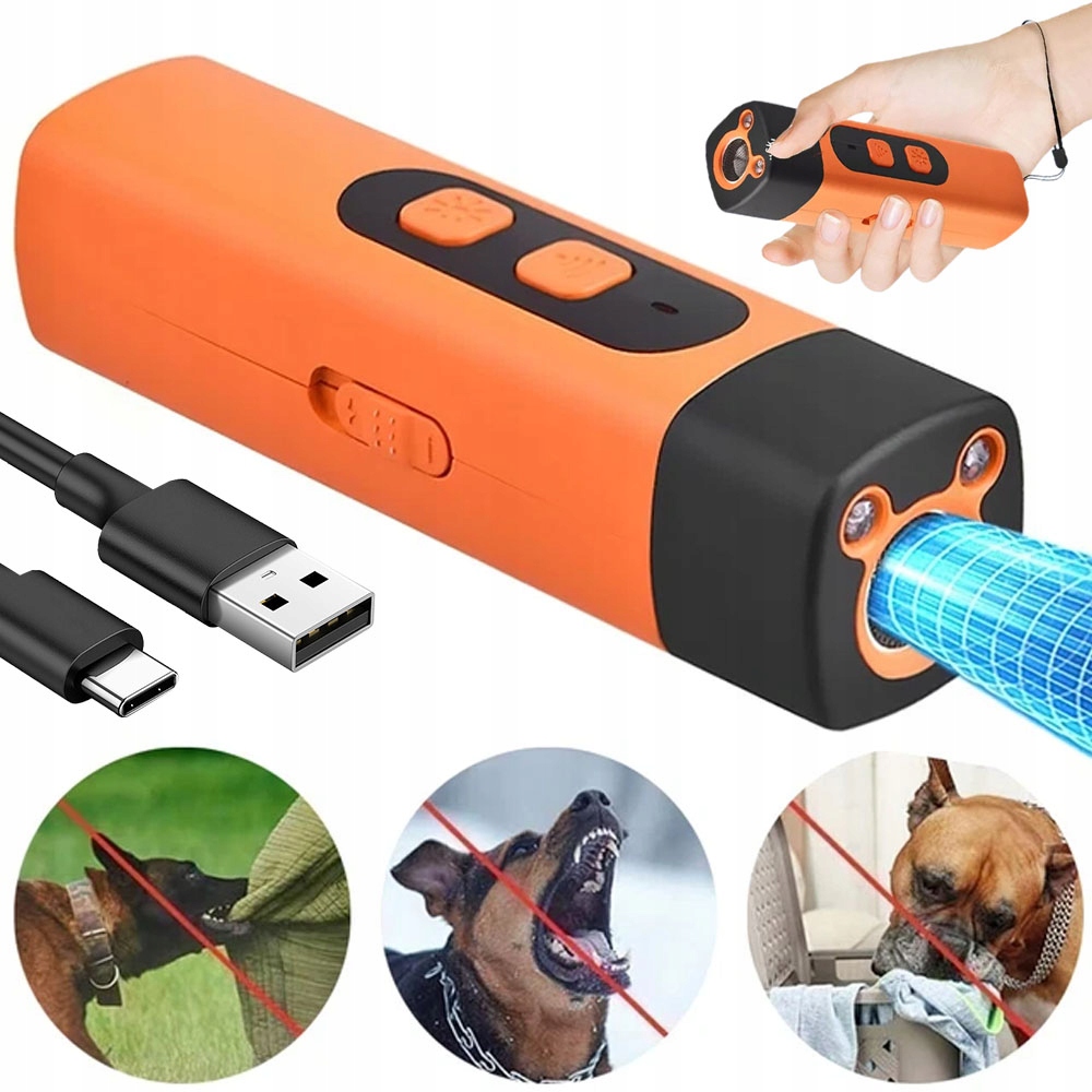 Levně Ultrazvukový odpuzovač 10 m Dosah s akumulátorem pro agresivní psy