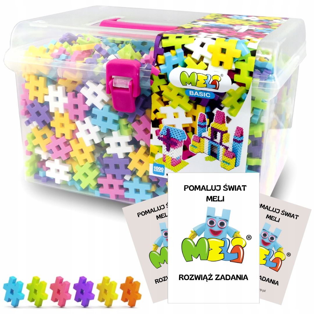 

Klocki Meli Basic Pink Travel Box 1000 el Prezent