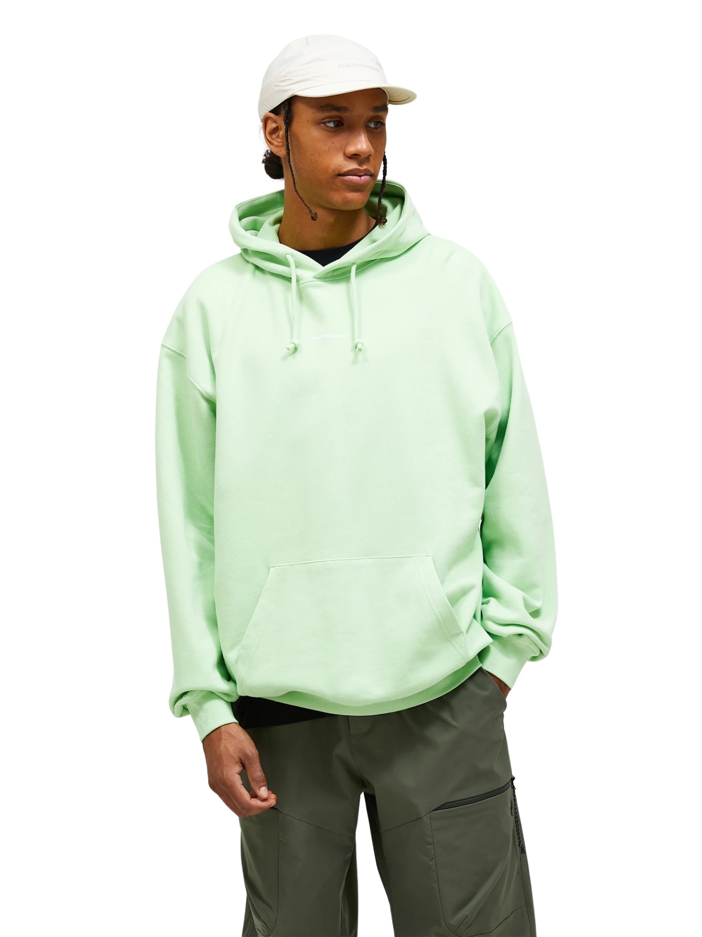Mikina Peak Performance Original Terry Hood zelená M