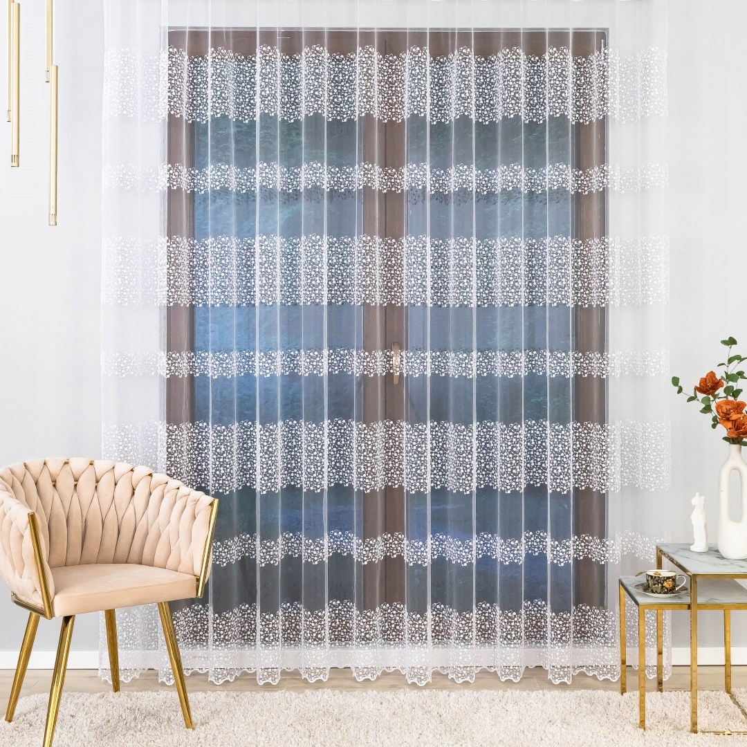 Záclona Markizeta, Hotová S Páskou Vyšívaná 200x220