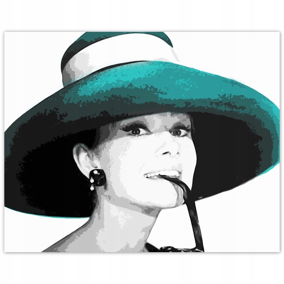 

Plakat 50x40 Audrey Hepburn Kapelusz