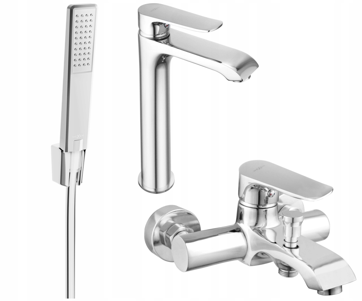 Mexen Pecos R72 vaňová súprava, chrómová elegantný set do kúpeľne