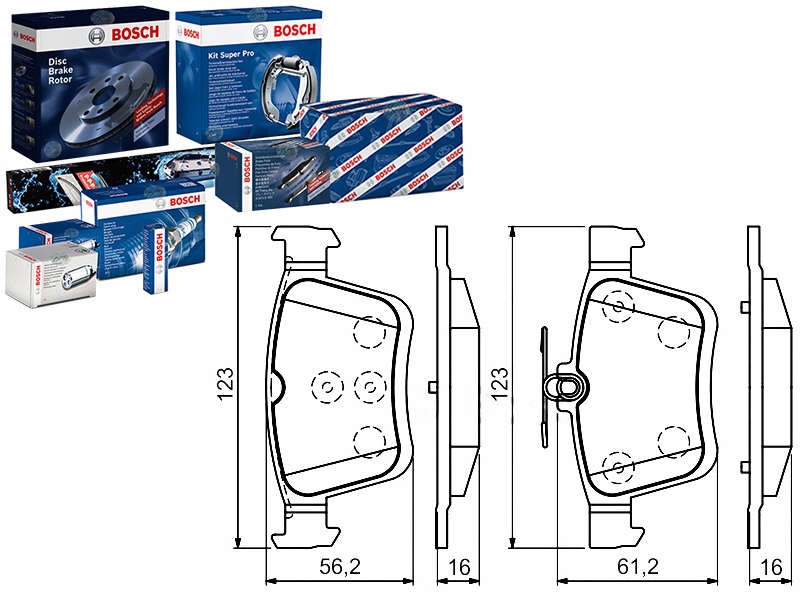 Brzdové Destičky Vw Zadní Golf Touran 12 – Bosch