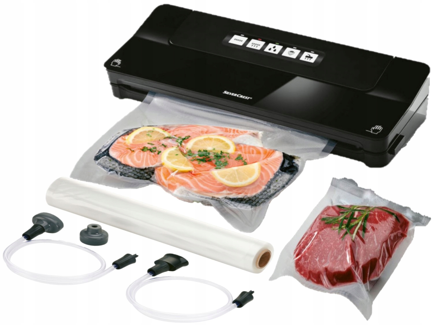 Svářečka Silvercrest 125 W pro vakuové balení potravin černá +fólie