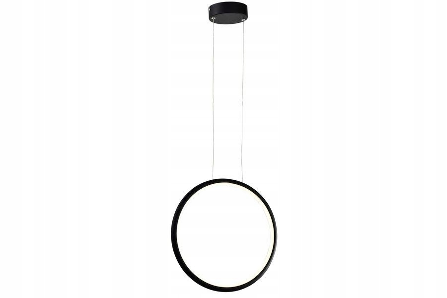 Závěsná Led lampa moderní černá kulatá 33 cm vertikální 4000K Reality