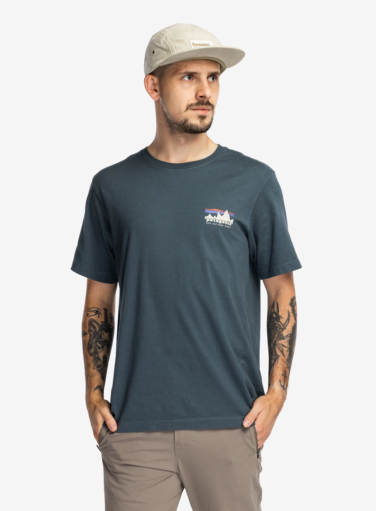Koszulka bawełniana Patagonia 73 Skyline T-Shirt summit blue L