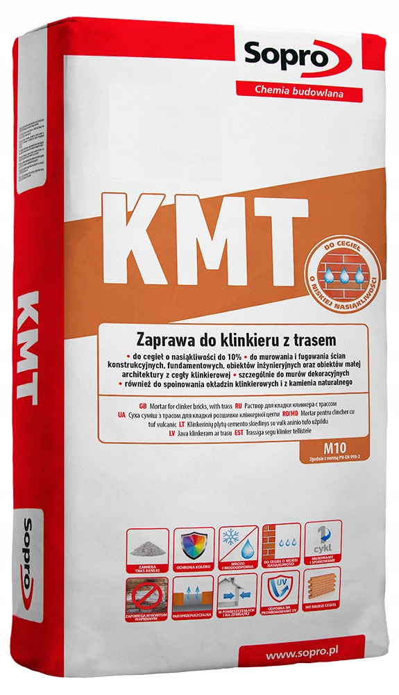 

Sopro Kmt 452 ciemnoszara zaprawa do klinkieru25kg