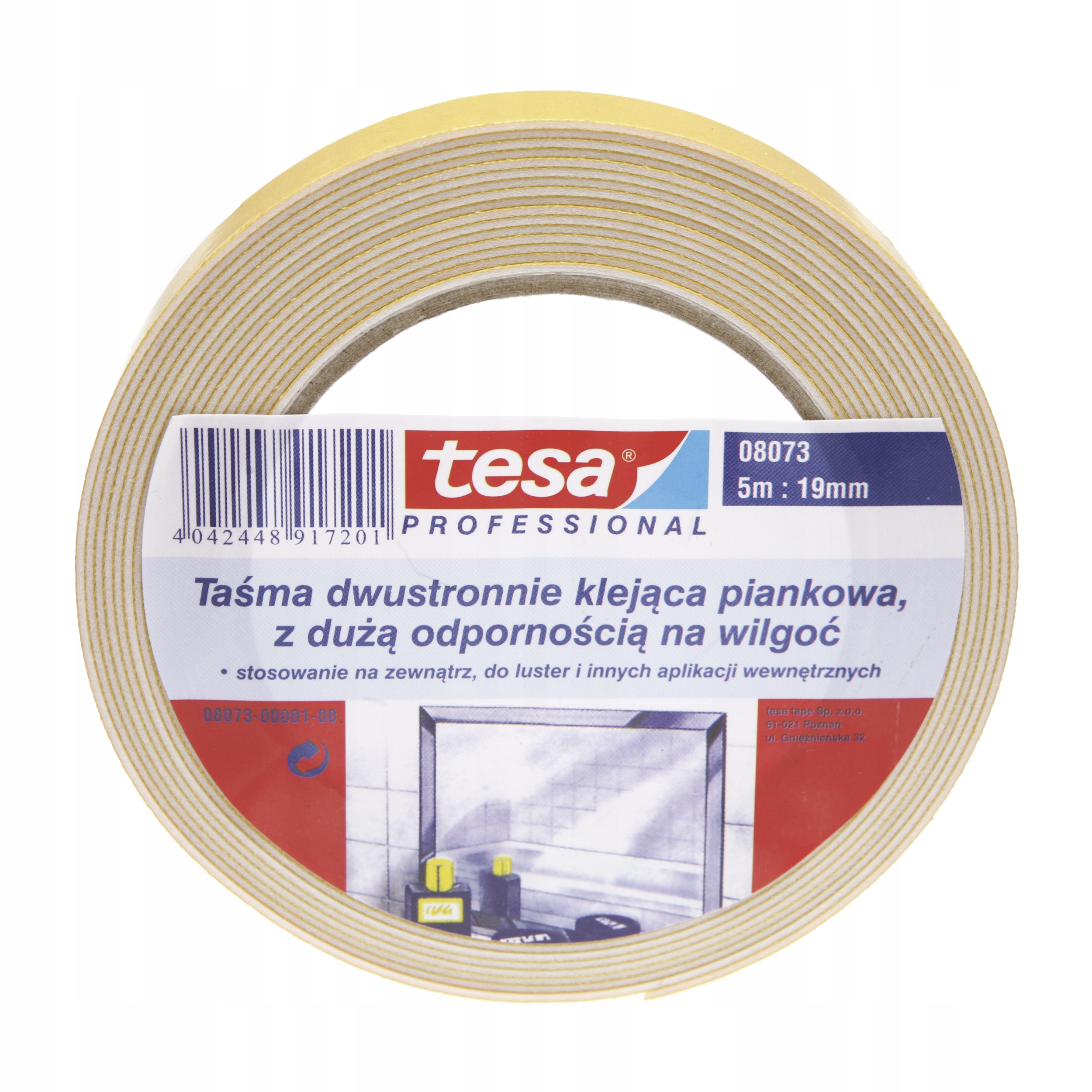

Tesa 8073 Dwustronna taśma montażowa uniwersal. 5m