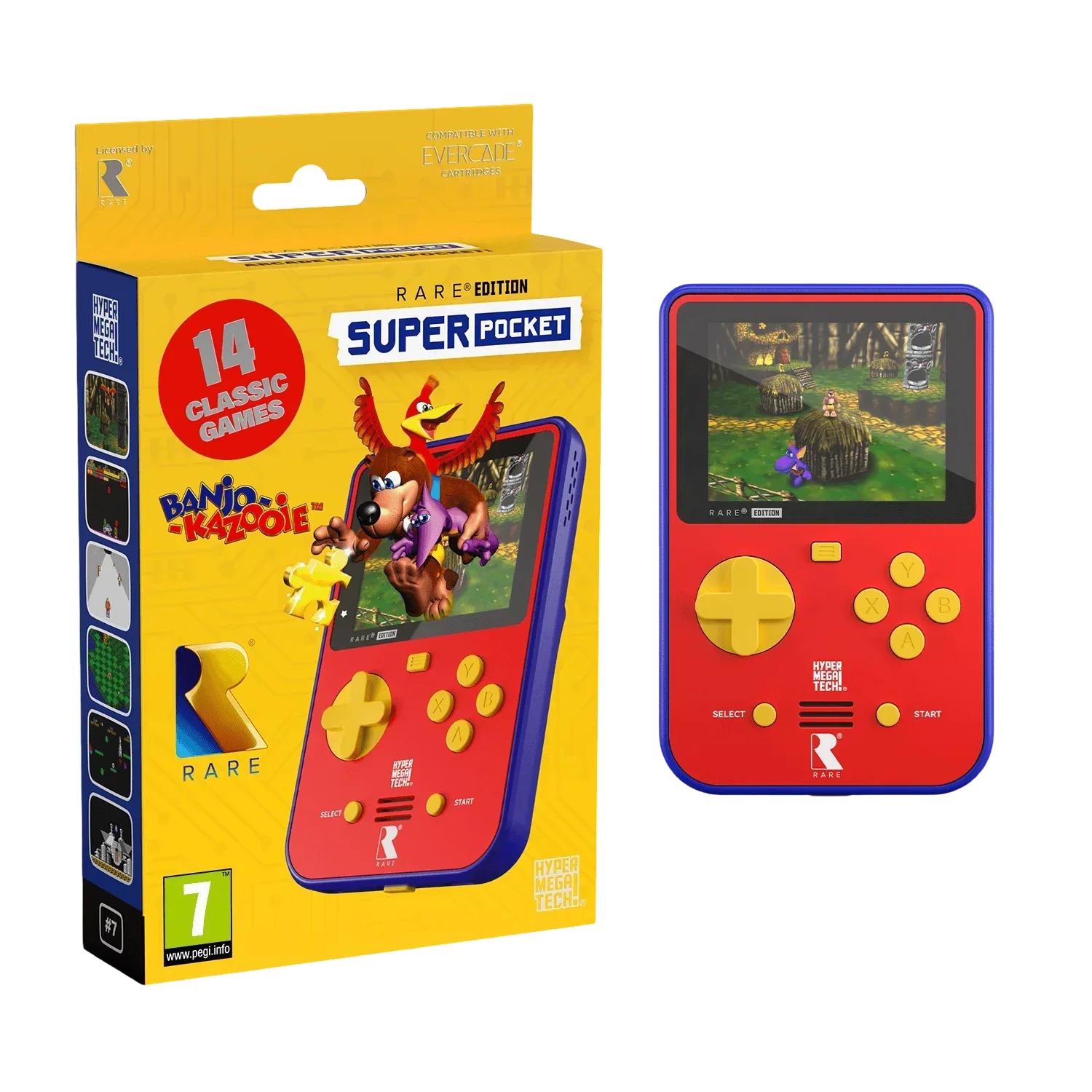 Retro konzola Evercade Pocket Rare Edition s herným setom