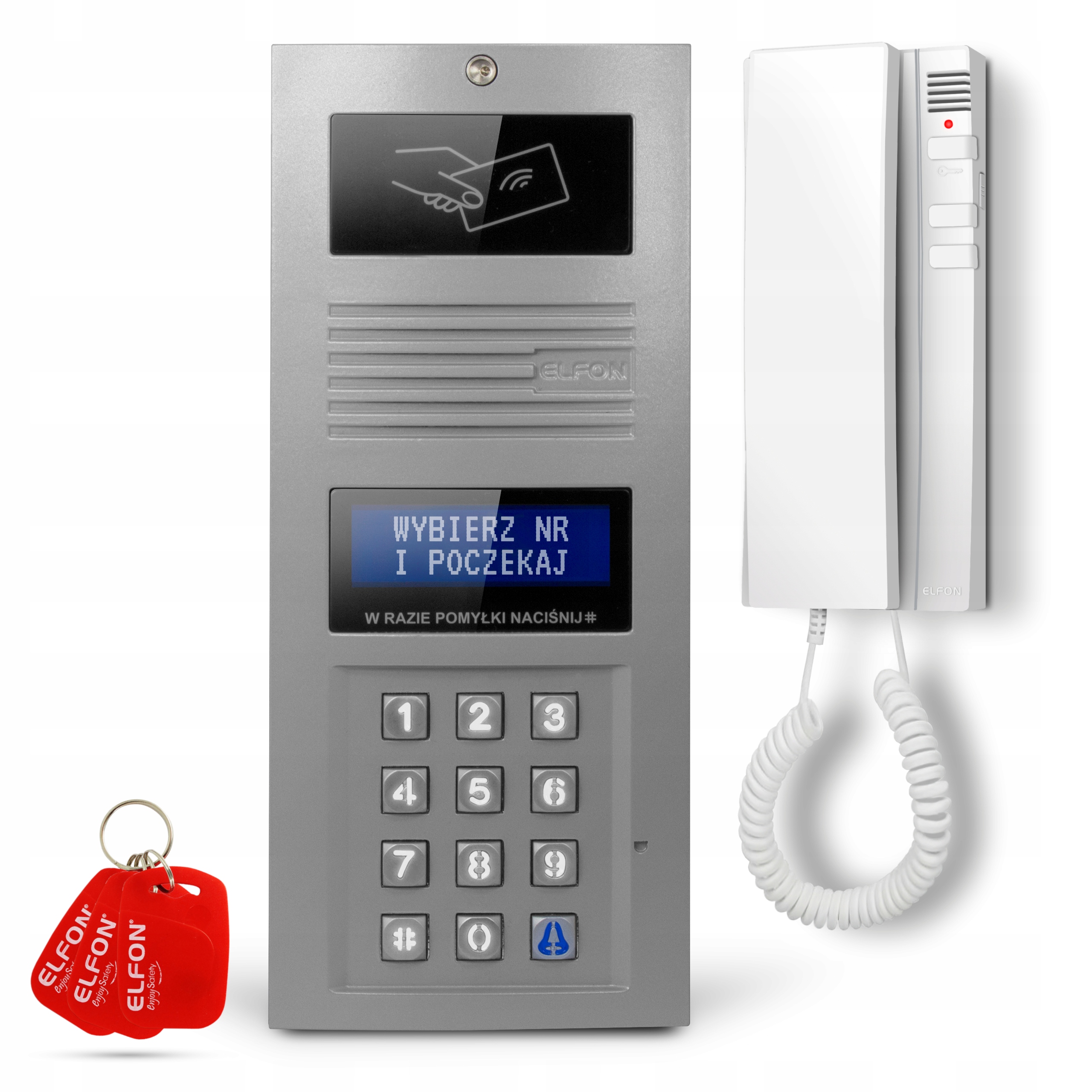 Domofon z SZYFRATOREM Furtka i Brama RFID 2-przew