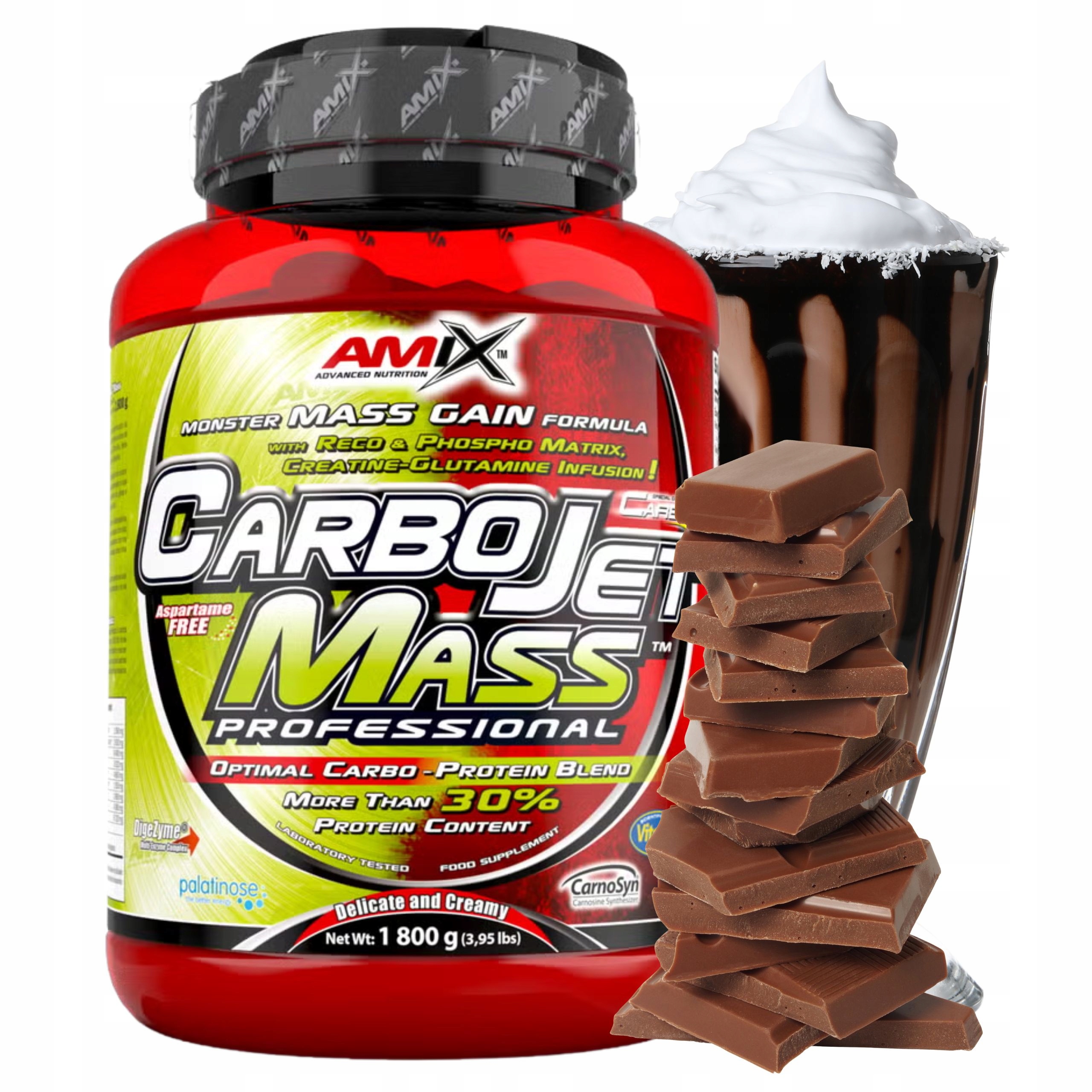 Gainer S Kreatinem Bcaa Protein Wpc Komplexní sacharidy Vitargo Čokoláda