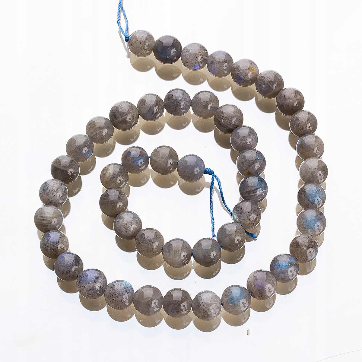 Přírodní Labradorit třída Ab+ 8mm 43ks/37cm/nic