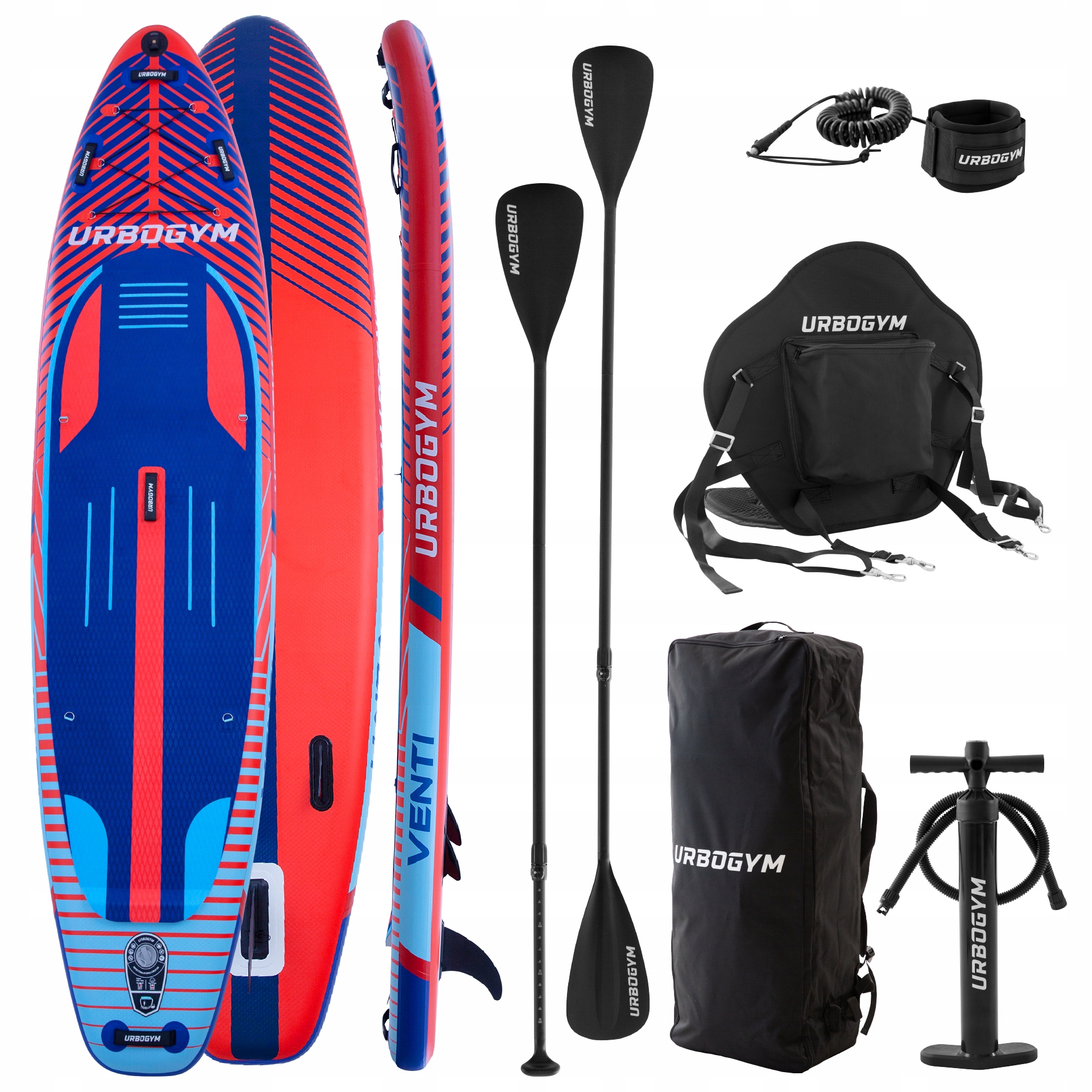 Deska Sup pompowana do pływania paddle board 350cm siedzisko GoPro set