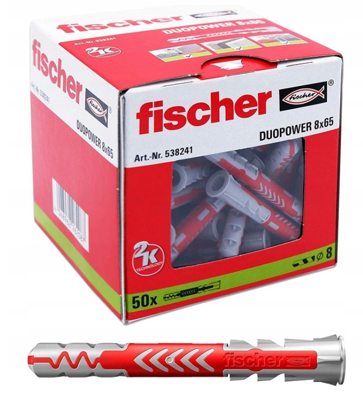 

Kołek Kołki Duopower Fischer 8x65 50szt Koszulka