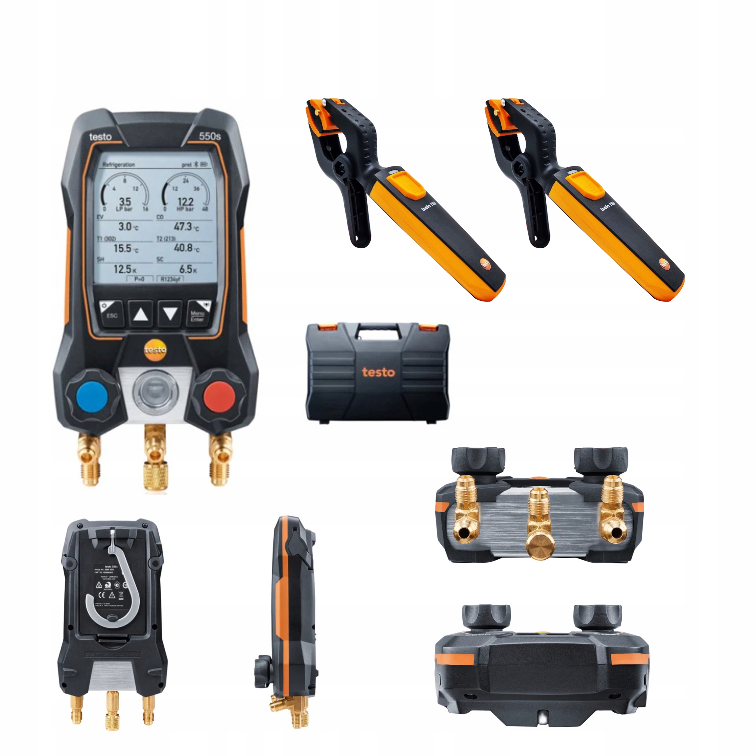 Elektronické tlakomery Testo 550s Smart Kit Bluetooth 2 ks 115i
