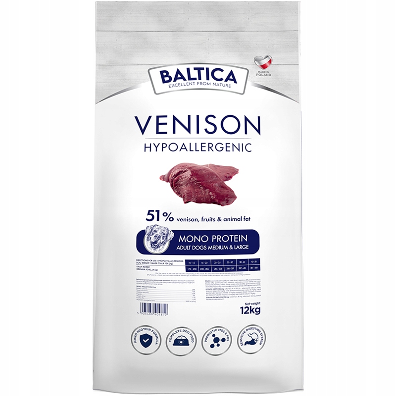 Levně Baltica Nutraceutic Hypoalergenní zvěřina M Střední plemena 12 kg