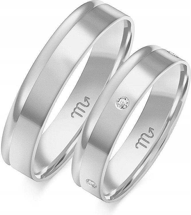 Zlatý snubní prsten s gravírováním 585, 14 15 16, módní svatební kolekce