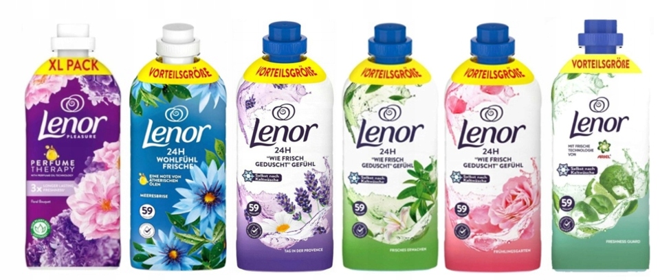 Lenor Perfume Płyn do płukania 1.23L 1230ml zestaw 6 szt De Niemiecki