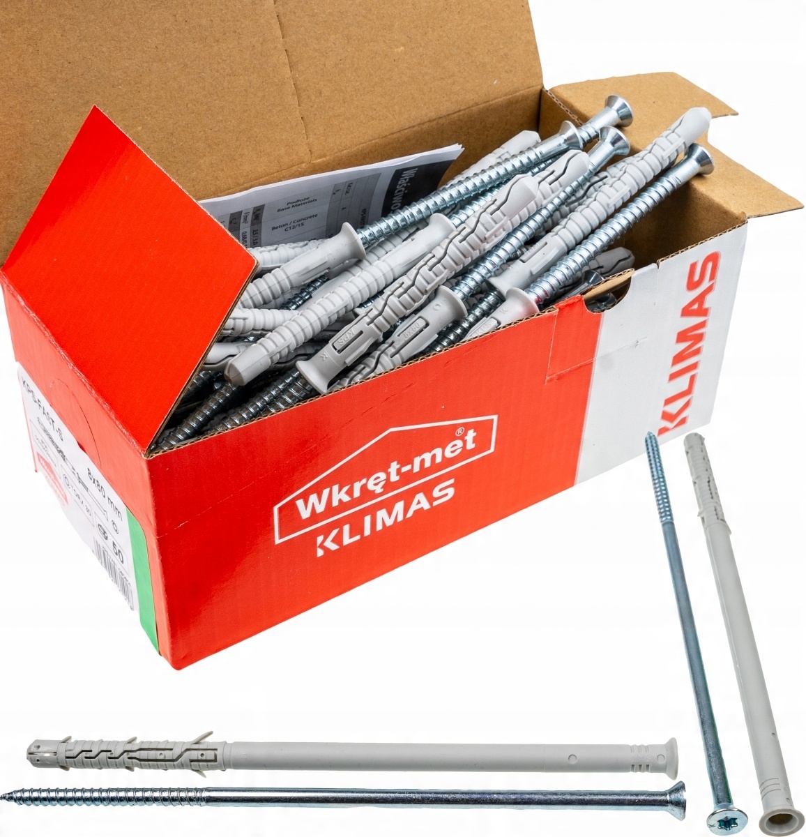 

Kołki ramowe rozporowe 10x230 Stożek Tx torx 25szt
