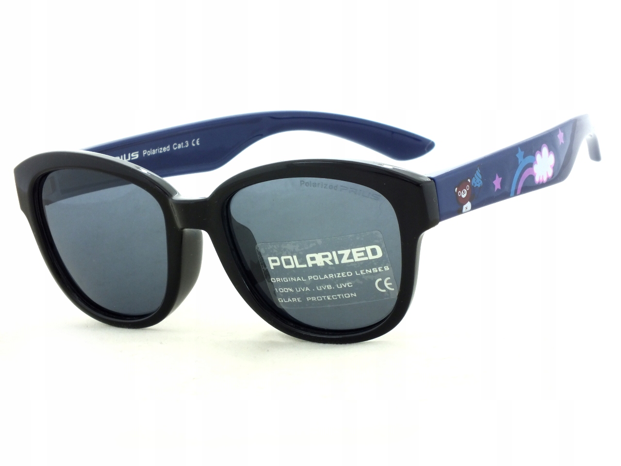 okulary SŁONECZNE dziecięce z POLARYZACJĄ gumowe