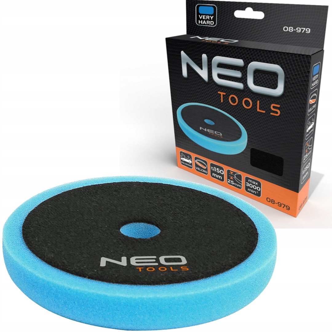 Neo Pad polerski na rzep 150x150x25 mm gąbka polerska Bardzo Twarda 08-979