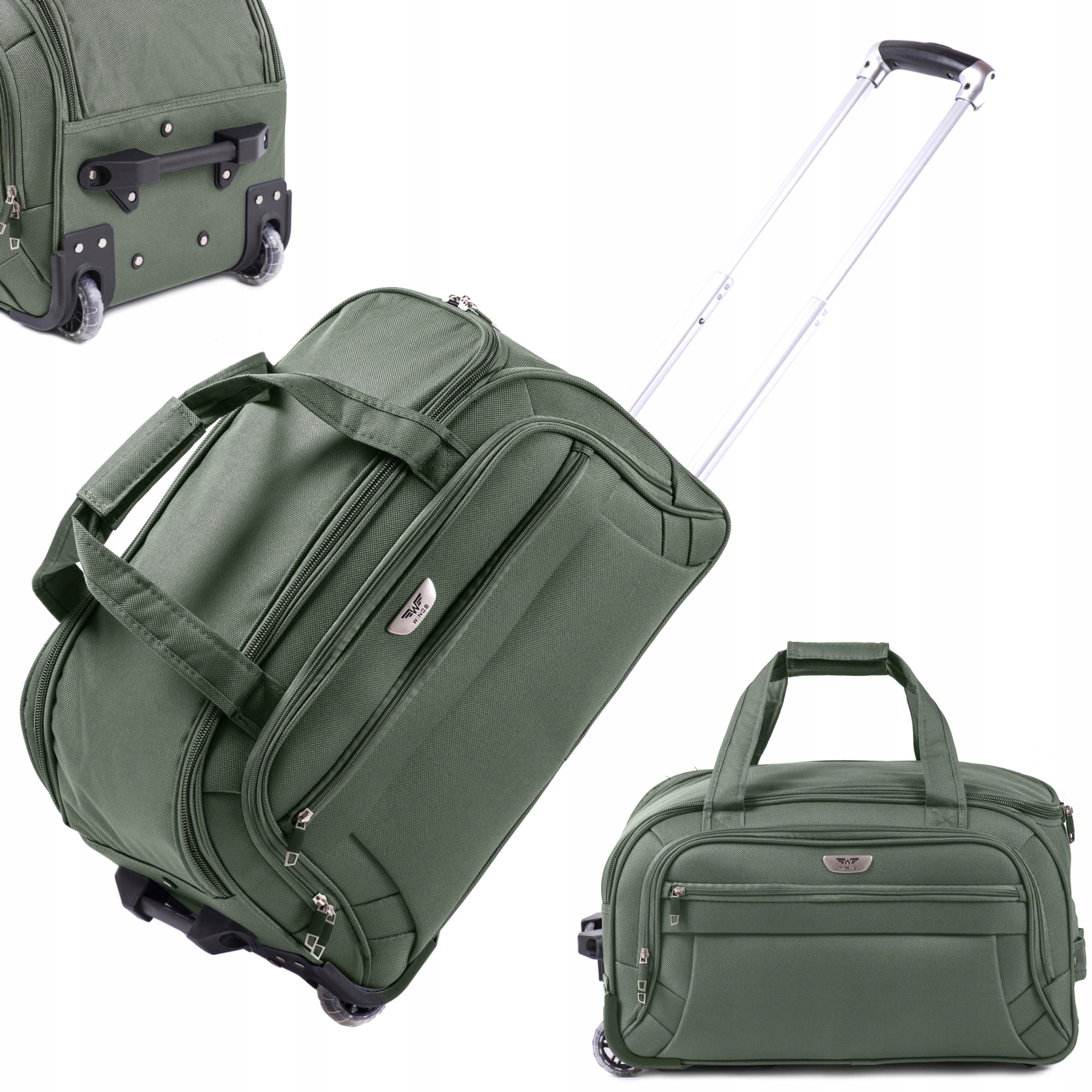 

Wings Torba Podróżna Mała na Kołach C1109 S Green