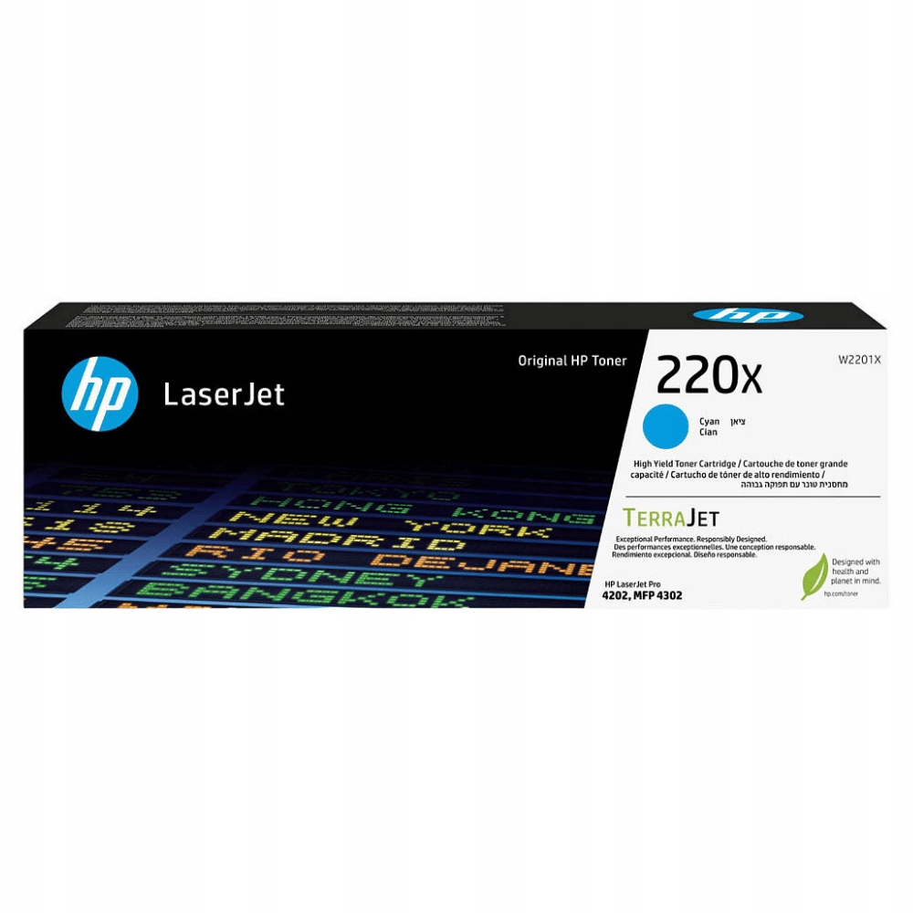 Originálny toner Hp 220X W2201X Cyan Hp Color LaserJet Pro 4201 4301 4303