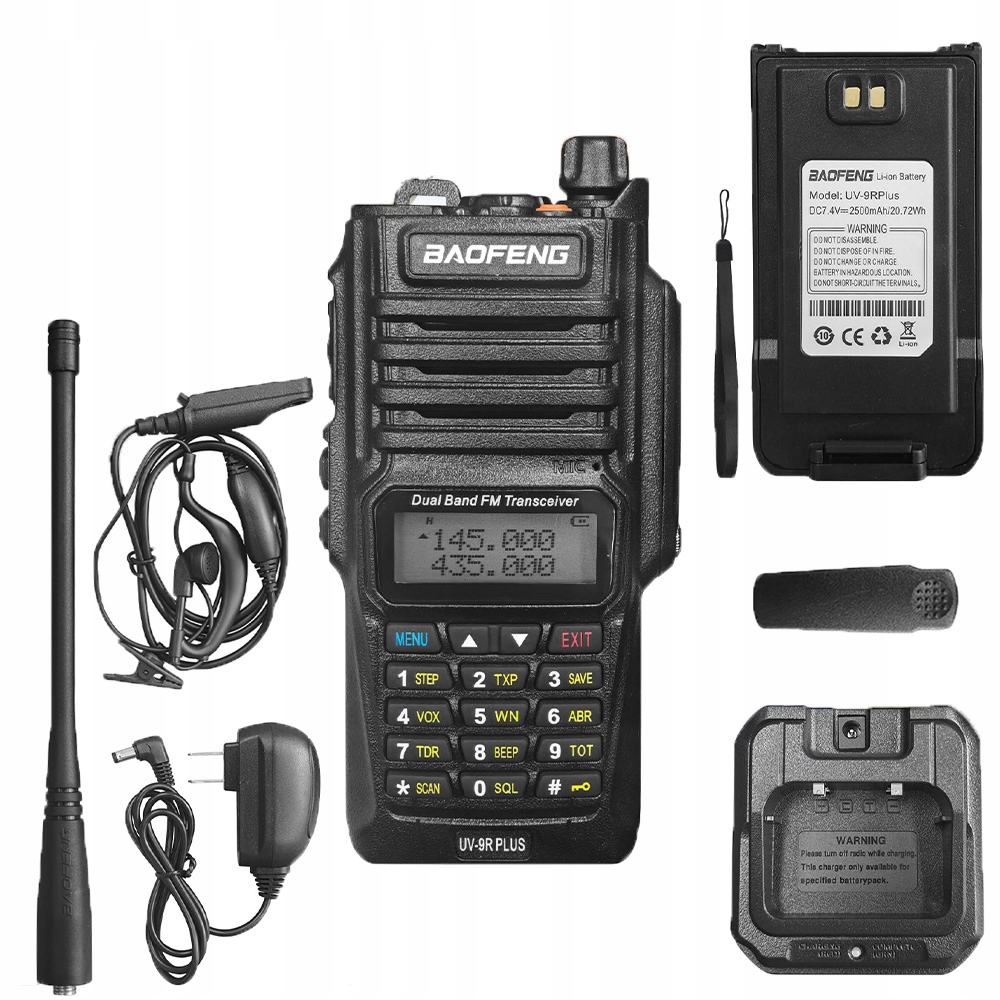 Vysílačka Baofeng UV-9R Plus 8000 mAh Vhf/uhf obousměrný radiotelefon
