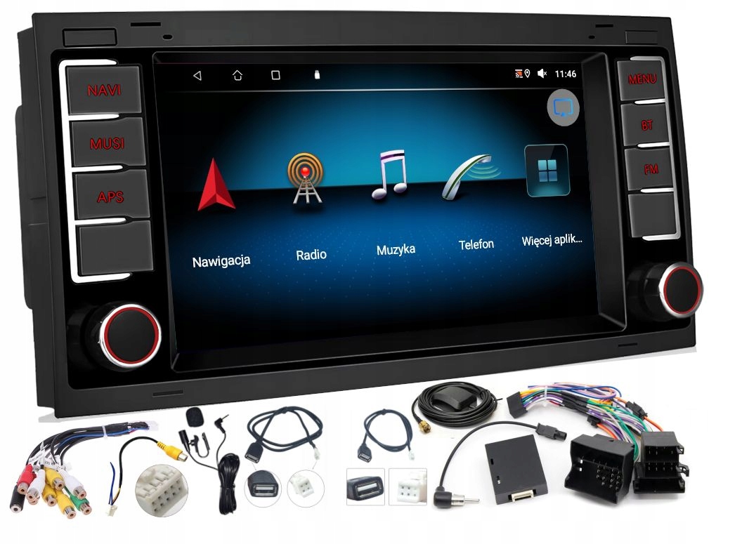 Rádio Gps Android Vw Multivan Caravelle T5 Touareg 4GB 64GB Carplay Wifi